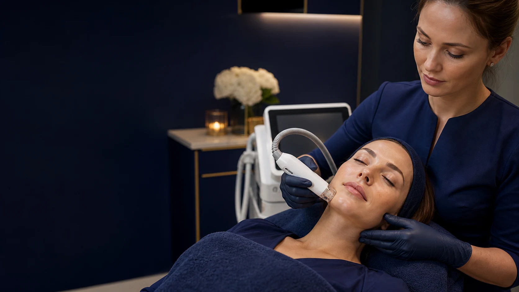 Fractional microneedle RF lifting